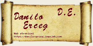 Danilo Erceg vizit kartica